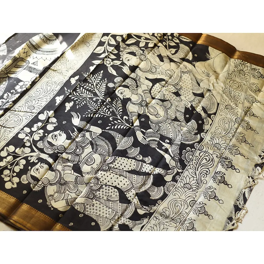 shop Handmade ~ Kalamkari Silk Saree