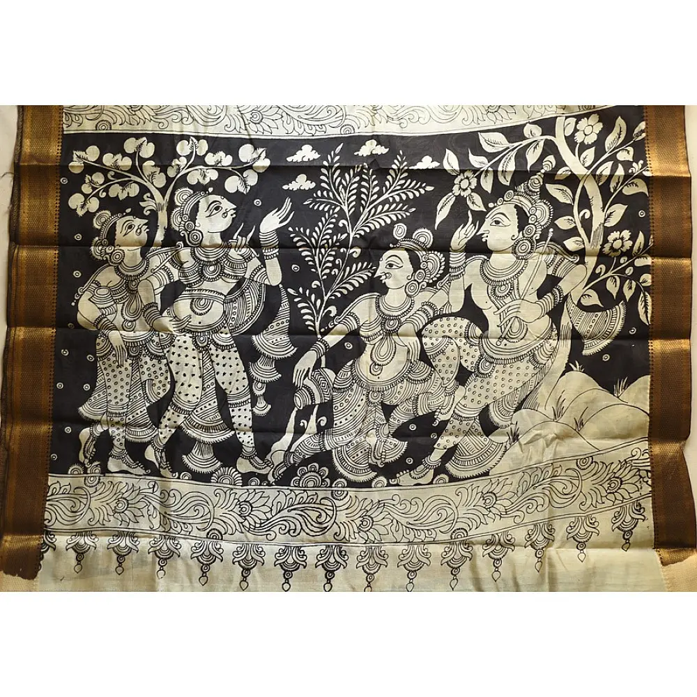 shop Handmade ~ Kalamkari Silk Saree