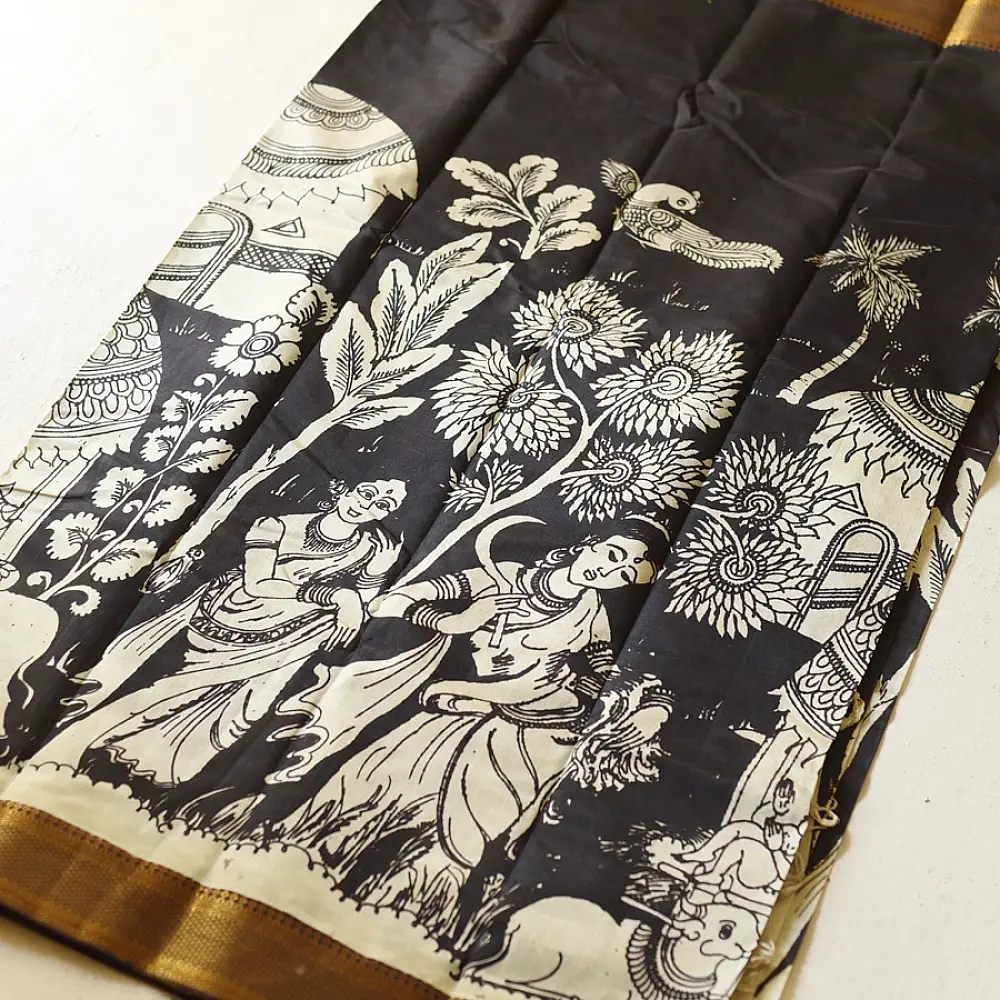 shop Handmade ~ Kalamkari Silk Saree