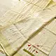 shop Handloom Linen Embroidered Saree - Light Yellow 