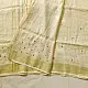 shop Handloom Linen Embroidered Saree - Light Yellow 