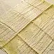 shop Handloom Linen Embroidered Saree - Light Yellow 