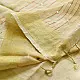 shop Handloom Linen Embroidered Saree - Light Yellow 
