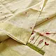 shop Handloom Linen Embroidered Saree - Light Yellow 