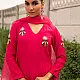 shop Hand Embroidered Chanderi Kurta Set with Organza Dupatta