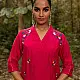 shop Hand Embroidered Chanderi Tunic Set Paired with Silk Pant