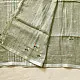 shop Handloom Linen Embroidered Saree - Light Green