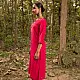 shop Hand Embroidered Chanderi Kurta Set With Contrast Organza Dupatta