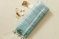 Kopal ❅ Handloom Linen - Embroidered Saree
