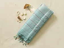 Kopal ❅ Handloom Linen - Embroidered Saree