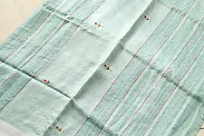 Kopal ❅ Handloom Linen - Embroidered Saree