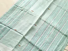 Kopal ❅ Handloom Linen - Embroidered Saree