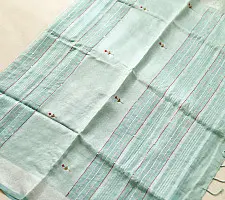 Kopal ❅ Handloom Linen - Embroidered Saree