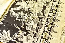 Kopal | Handmade ~ Kalamkari Silk Saree - Peacock Motif