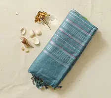 Kopal ❅ Handloom Linen Embroidered Saree