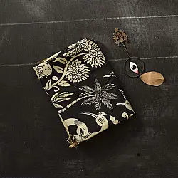 Kopal | Handmade ~ Kalamkari Silk Saree - Radha Krishna Pallu Motif