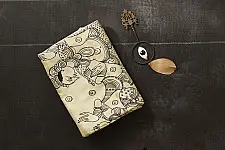 Kopal | Handmade ~ Kalamkari Silk Saree - Peacock & Peahen Pallu Motif