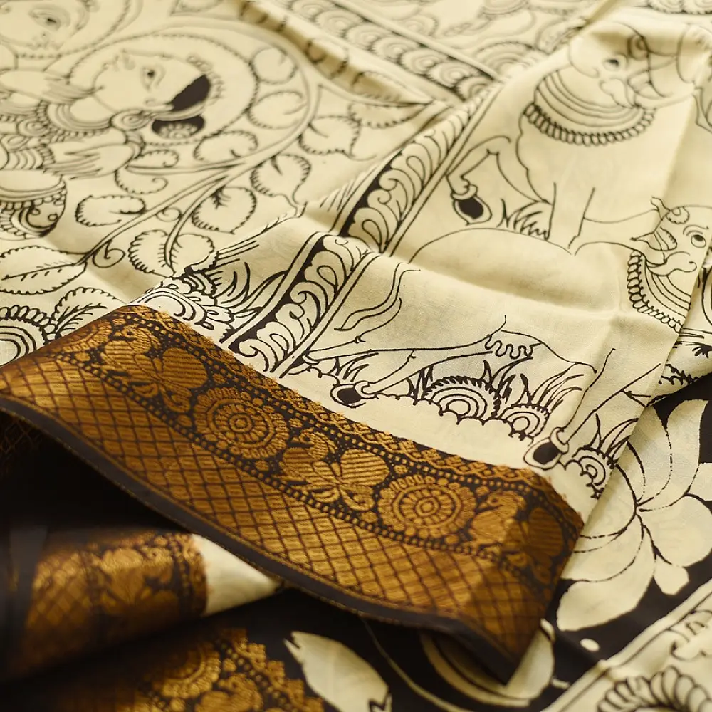 shop Handmade ~ Kalamkari Silk Saree