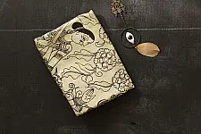 Kopal | Handmade ~ Kalamkari Silk Saree - Black & White