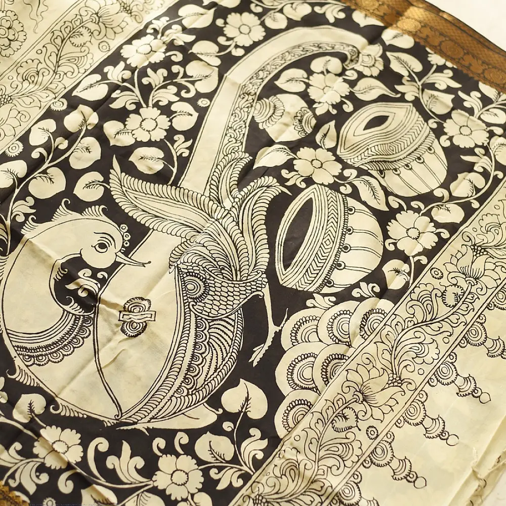 shop Handmade ~ Kalamkari Silk Saree