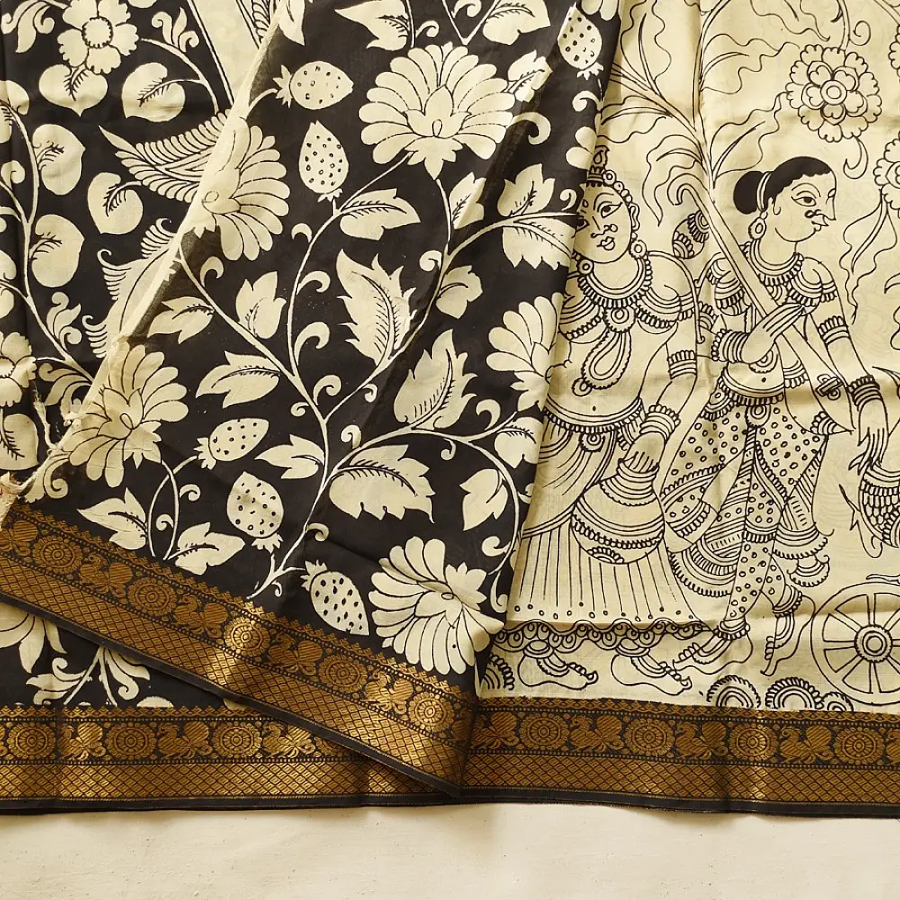 shop Handmade ~ Kalamkari Silk Saree