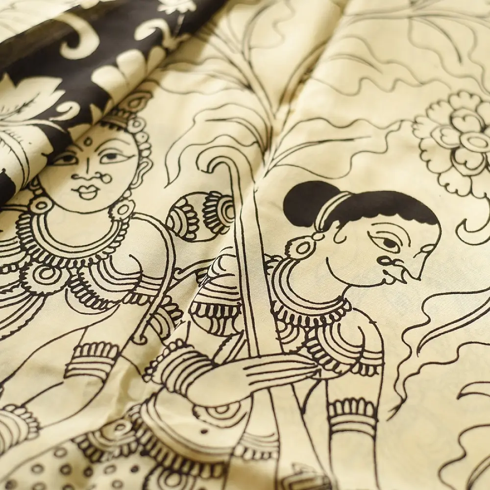 shop Handmade ~ Kalamkari Silk Saree