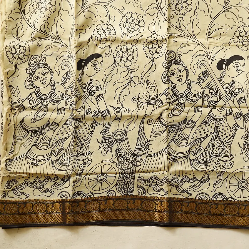 shop Handmade ~ Kalamkari Silk Saree