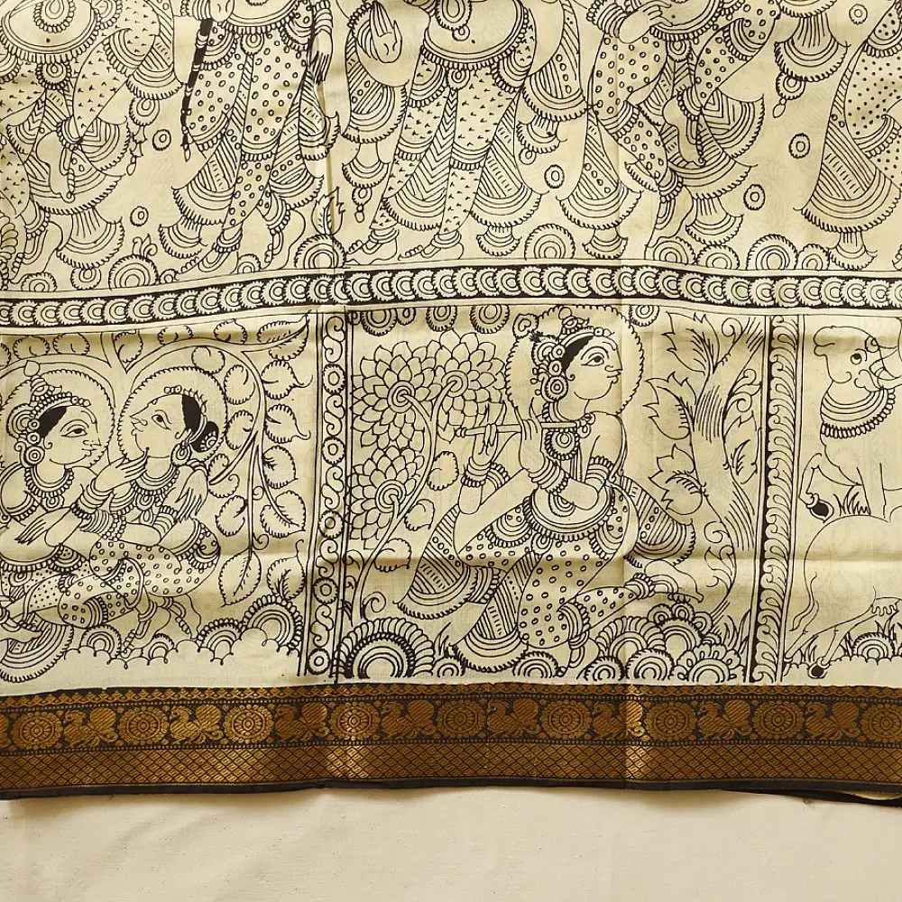 shop Handmade ~ Kalamkari Silk Saree