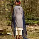 shop Hand Embroidered Chanderi Kurta Set with Contrast Organza Dupatta (Set of 3)