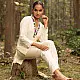 shop Hand Embroidered Chanderi Co - Ord Set - Tunic Paired with Straight Fitted Pant (Set of 2)