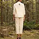 shop Hand Embroidered Chanderi -  Jacket, Blouse & Paired Pant (Set of 3)