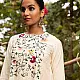 shop Hand Embroidered Chanderi - Tunic Paired with Straight Pant (Set of 2)