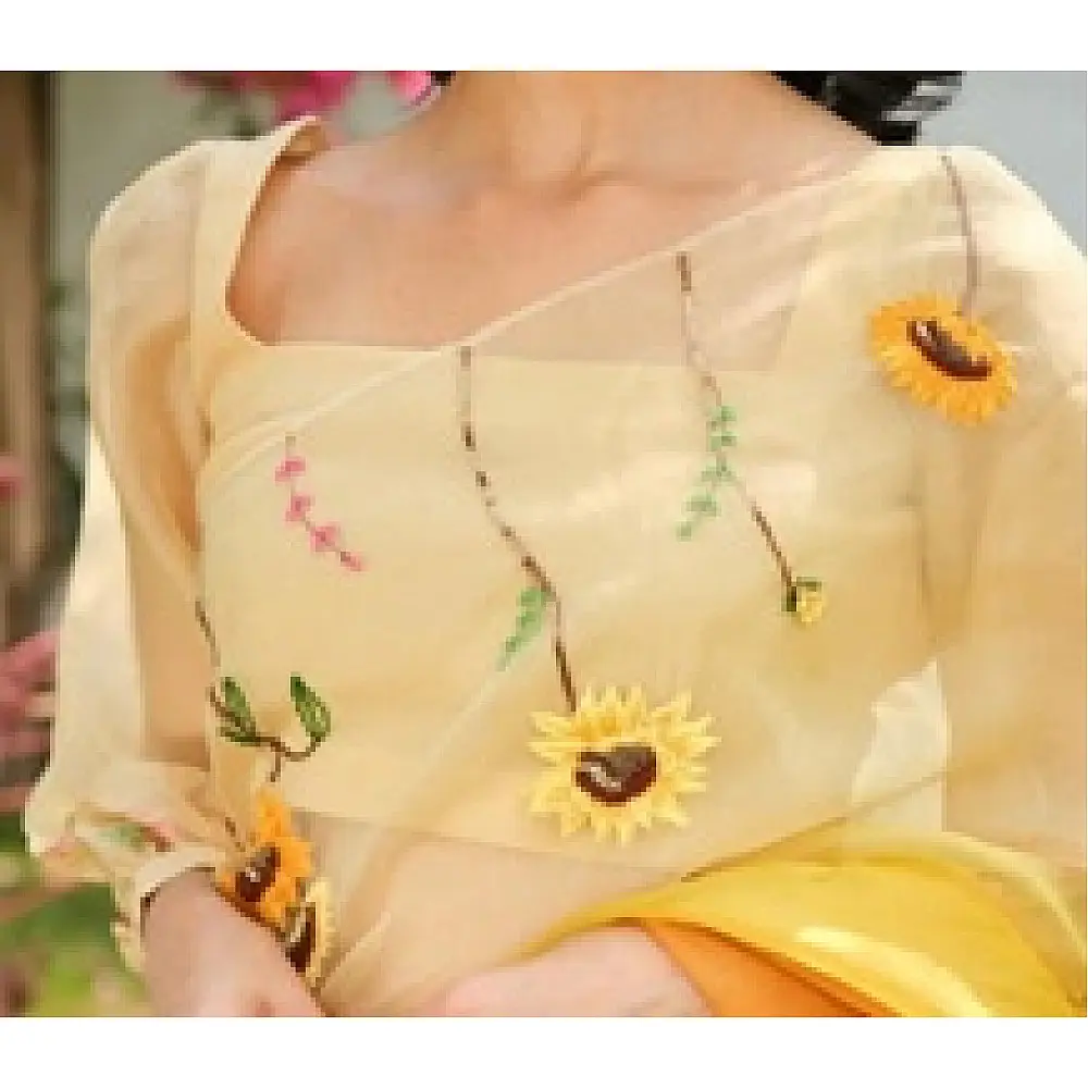 shop Organza Embroidered Saree