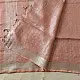 shop Linen Saree - Hand Embroidered - Light Orange