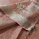 shop Linen Saree - Hand Embroidered - Light Orange