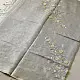 shop Linen Saree - Bead Hand Embroidered 