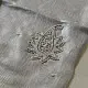 shop Linen Saree - Hand Embroidered - Silvery White