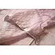 shop Handloom Linen Saree - Hand Embroidered  - Baby Pink Color