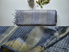 Kopal | Handloom Tissue Linen Saree ~ 8