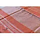 handloom linen peach color saree