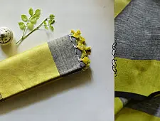 Kopal ❂ Handloom Linen Saree ❂ 2