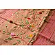 shop Handloom Linen Saree - Hand Embroidered