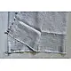  Hand Embroidered White Silver Linen Handloom Saree 
