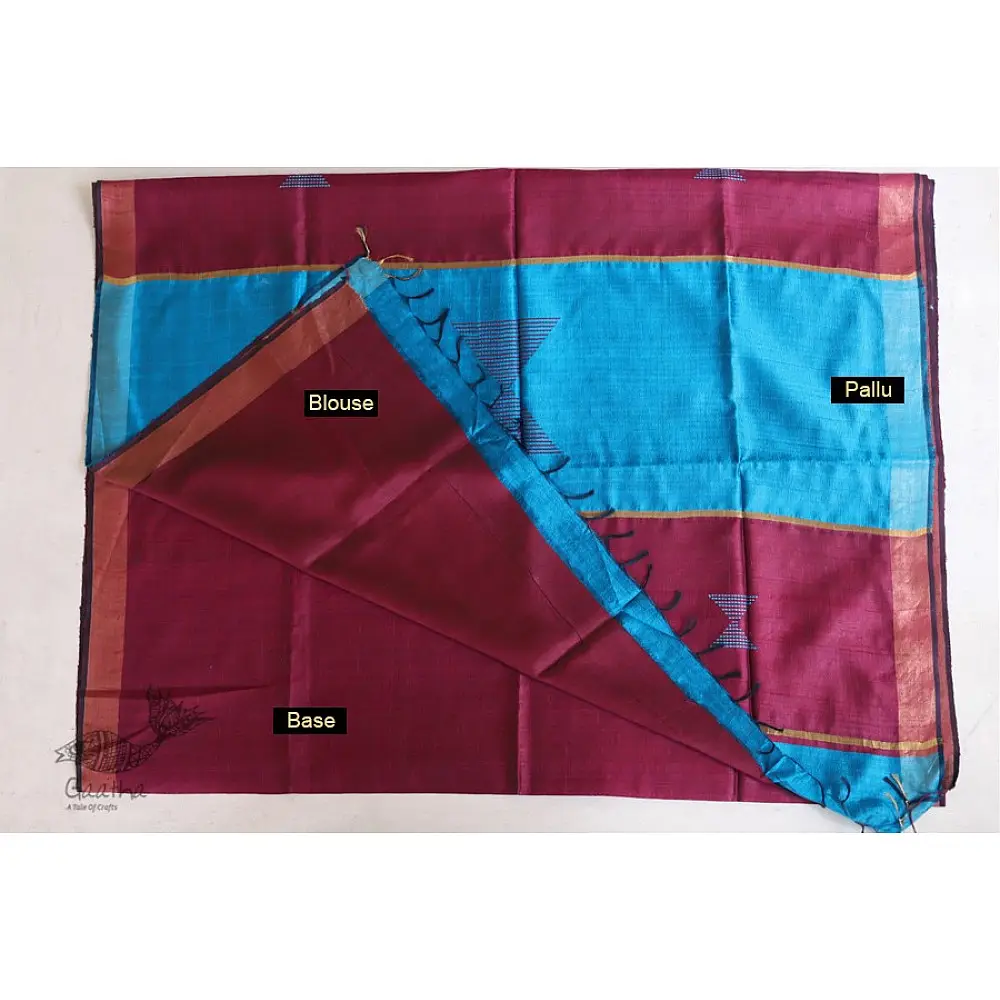वैशाली ❂ Bhagalpuri Ghicha Raw Silk Saree  ❂ 24