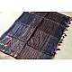 shop Handloom Silk Linen Blue Saree Embroidered