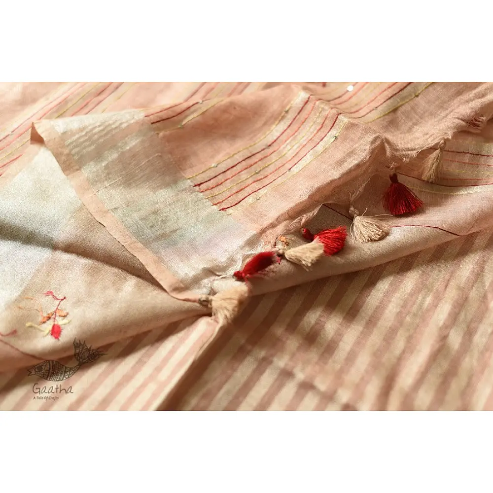shop Handloom Tissue Linen Saree