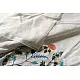 shop Handloom Tissue Linen White Saree - Hand Embroidery