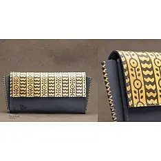 रिक्त . Rikt ~ Yellow Hand Printed Clutch Wallet | Dabu printed  Clutch
