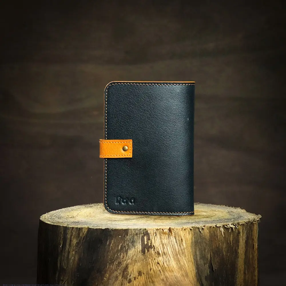 shop Leather ~ Travel Wallet - Indigo