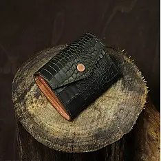 रिक्त . Rikt | Leather ~ Small Clutch Wallet - Green